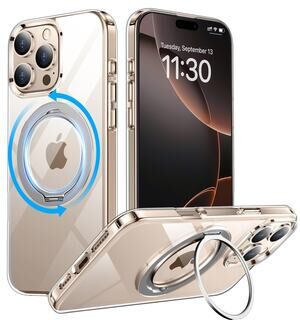 Temdan Designed for iPhone 16 Pro Max Case, 360°Rotatable Ring Stand Compatible